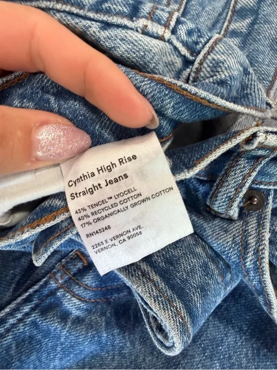 Reformation Cynthia High Rise Straight Leg Jeans in Colorado - Picture 6 of 7